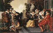 HALS, Dirck Merry Party in a Tavern fdg oil painting on canvas